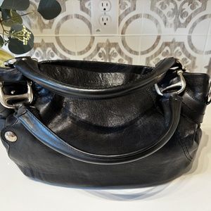 Pre-owned Bally black leather satchel with silver tone hardware